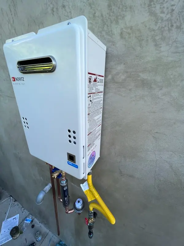 Tankless water heater installation for Stronghold homes